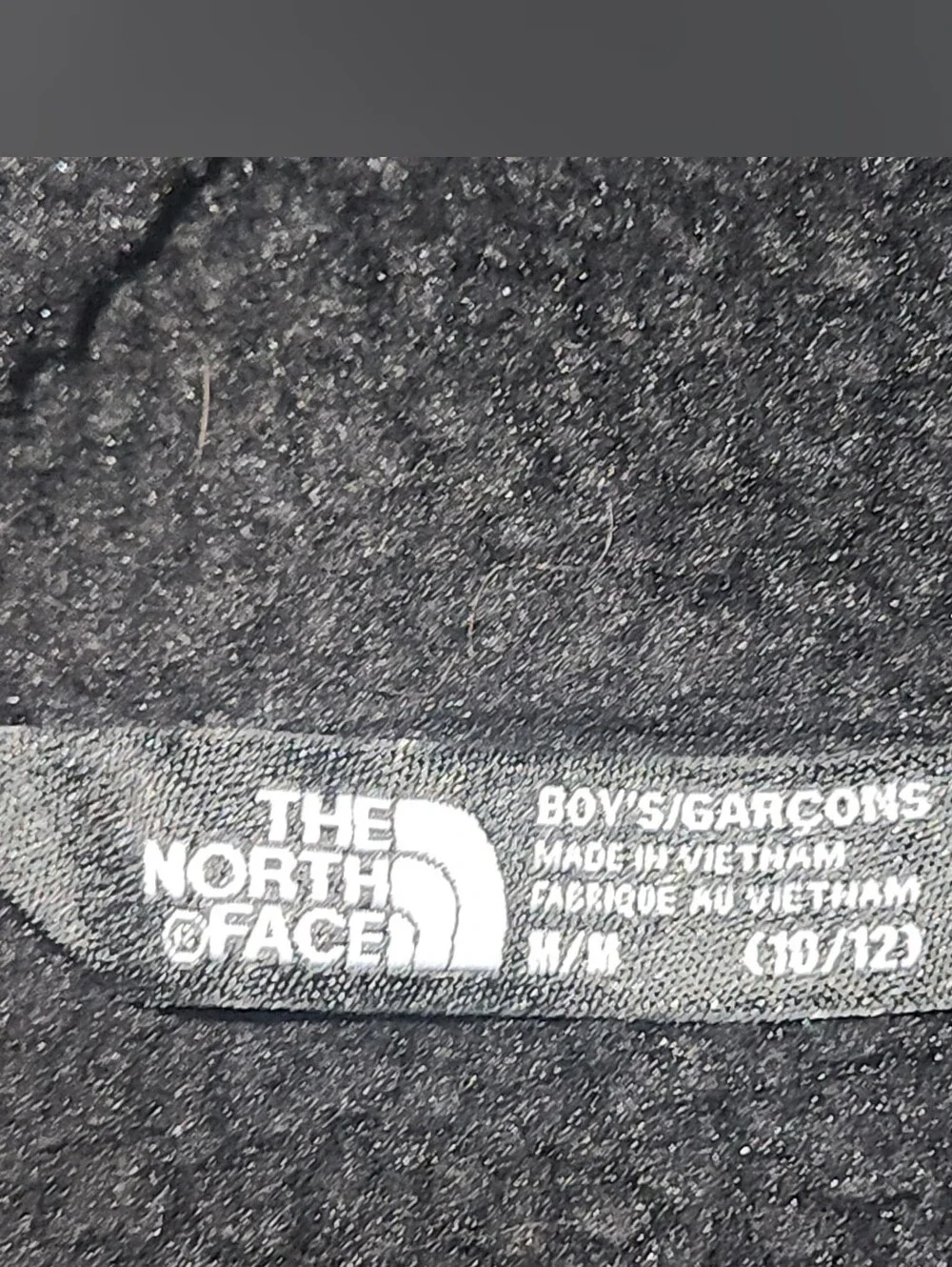 The North Face Two-Tone Hooded Shell Jacket - Gray/Black Boys Size Medium 10/12
